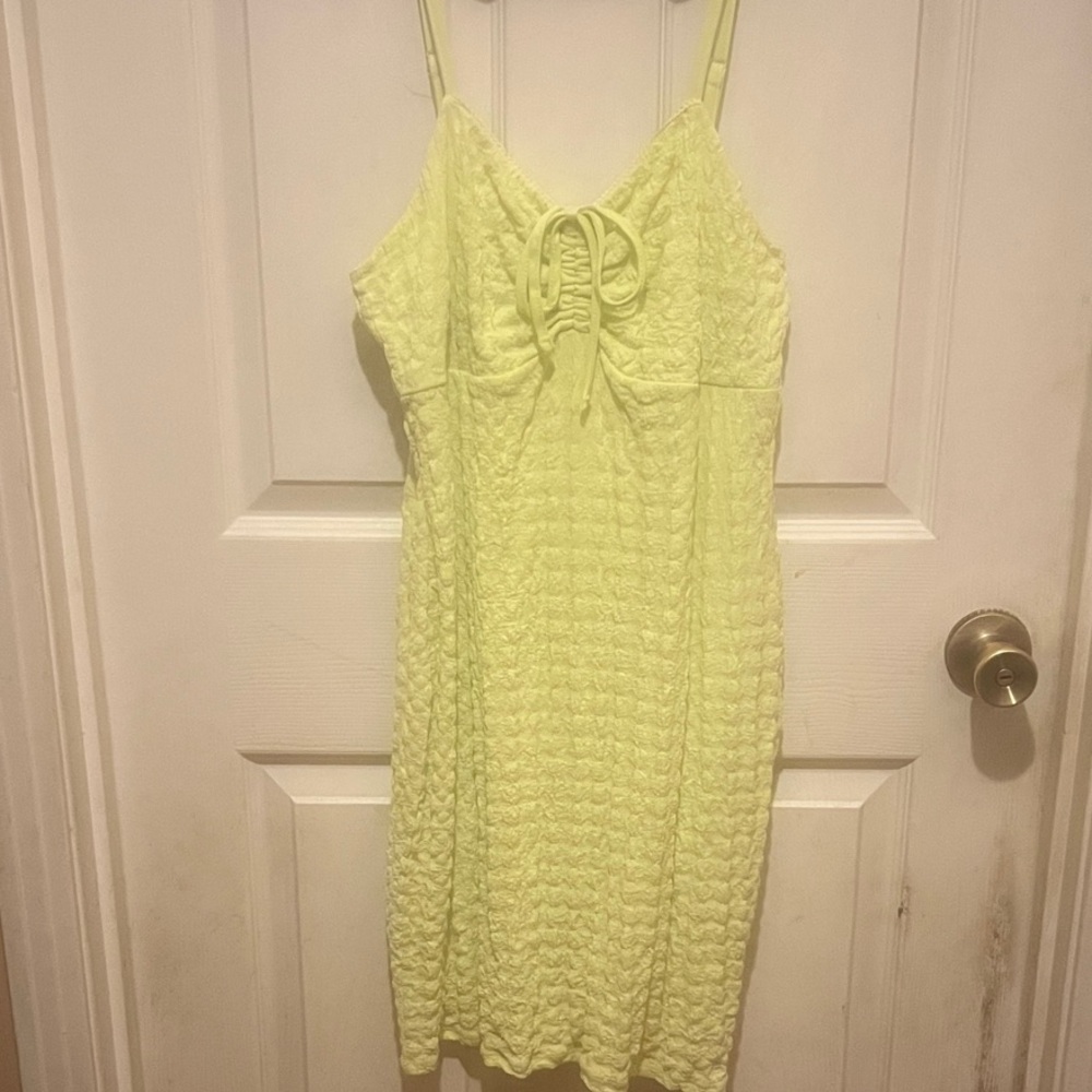 Lime Green Textured Dress